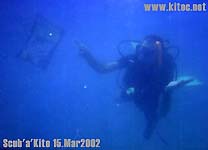 kitedive drachen unterwasser tauchen scubakite